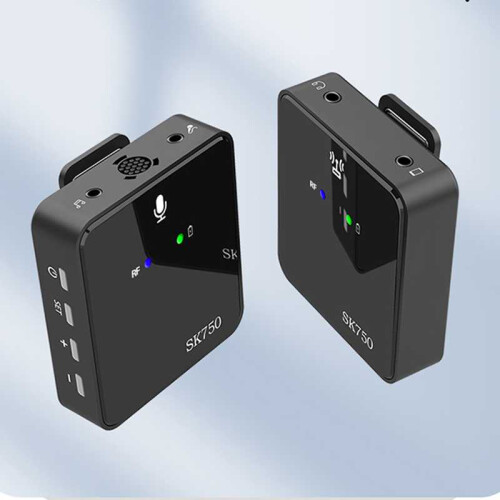 SK750 Type-C που φορτίζει ένα προς ένα ασύρματο μίνι lavalier μικρόφωνο 1
