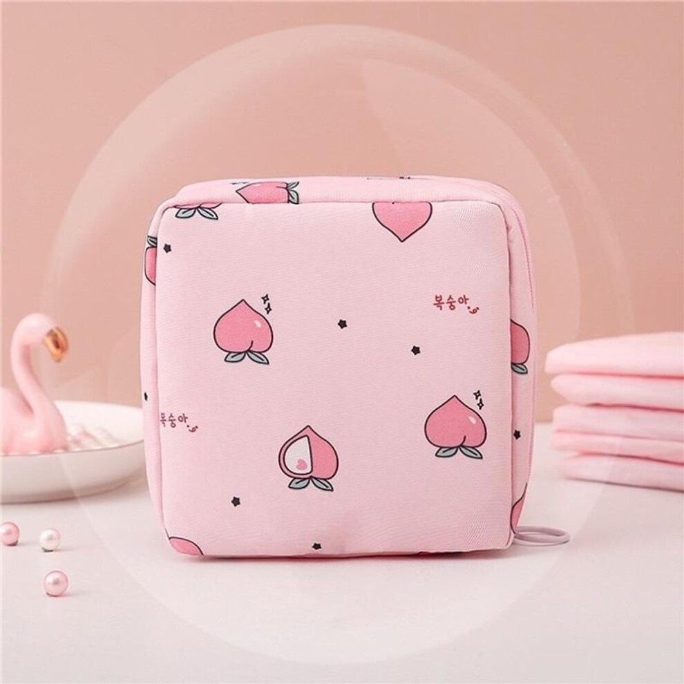 (light pink) Travel Storage Bag Thickening Travel Sanitary Napkin Storage Bag