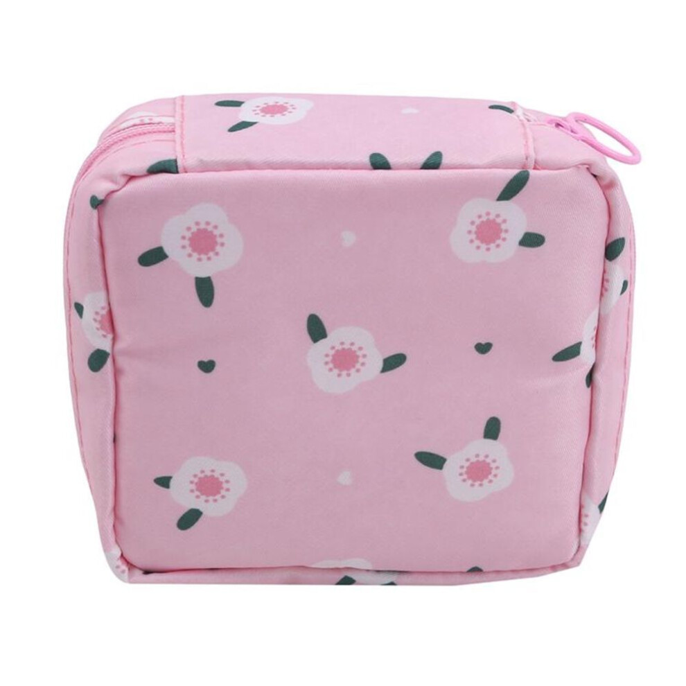(pink) Travel Storage Bag Thickening Travel Sanitary Napkin Storage Bag