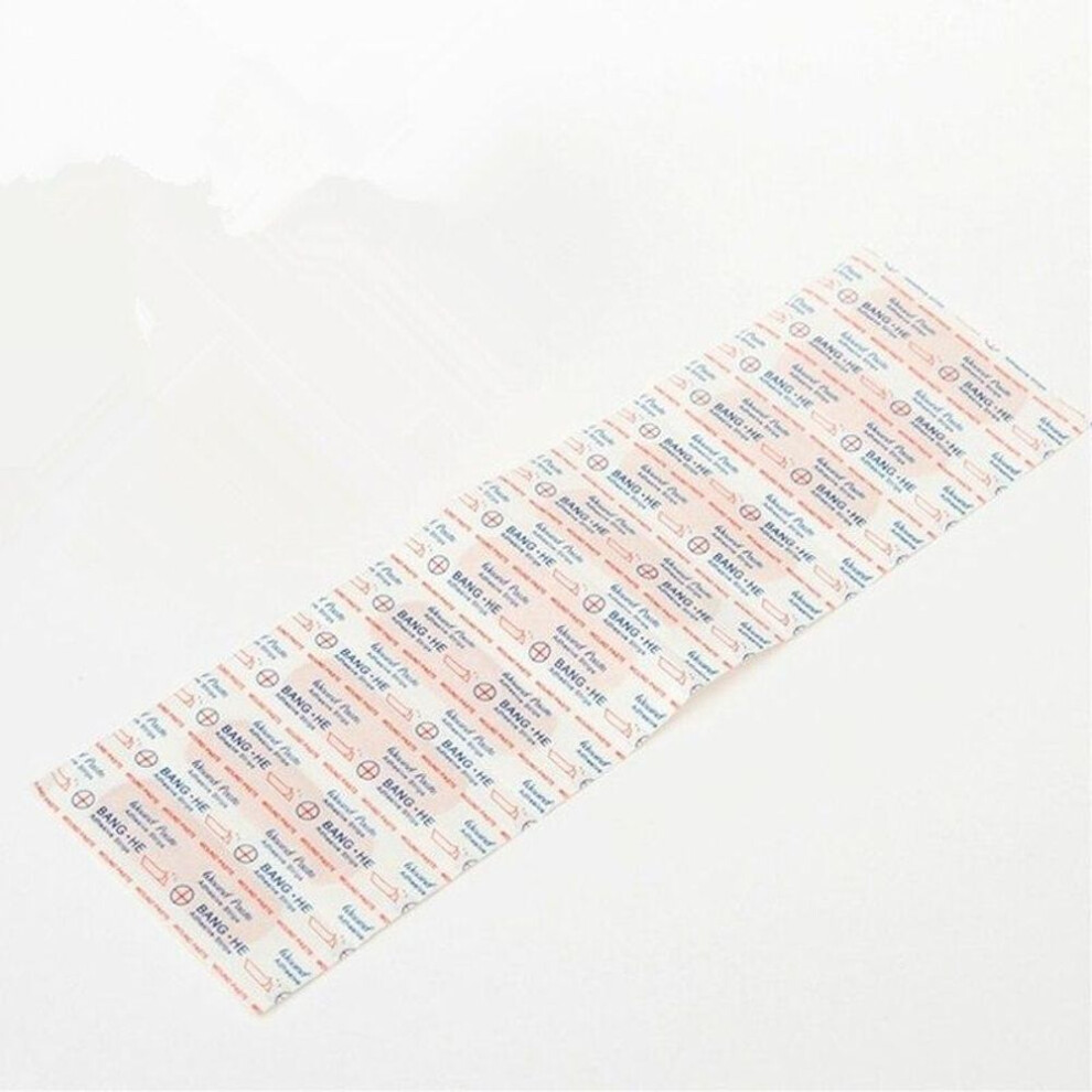 (as the picture) 100 Pcs/pack, Waterproof Band-aid Tape, First Aid Medical, Antibacterial Wound Plaster, Multi-size Travel First Aid Kit