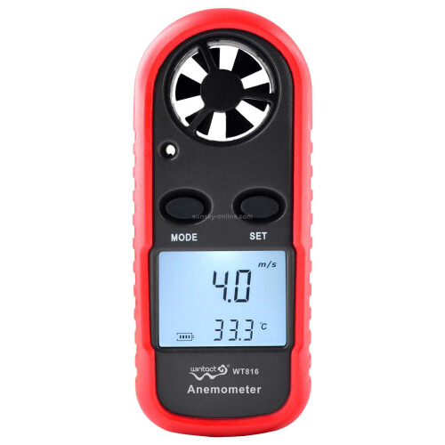 Wintact WT816 Digitales elektronisches Thermometer-Anemometer 1
