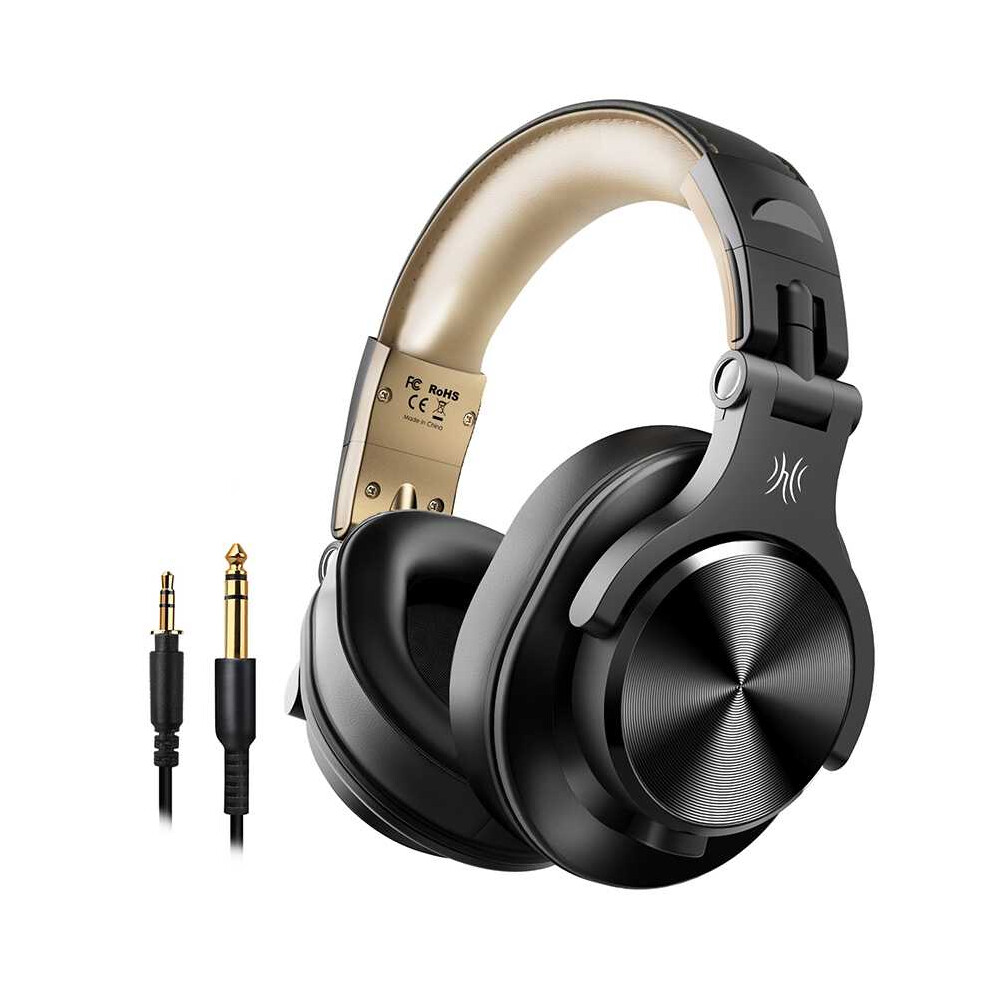 Oneodio A70 Head-Mounted Wireless Bluetooth Stereo Headset Black/Gold 766262133459
