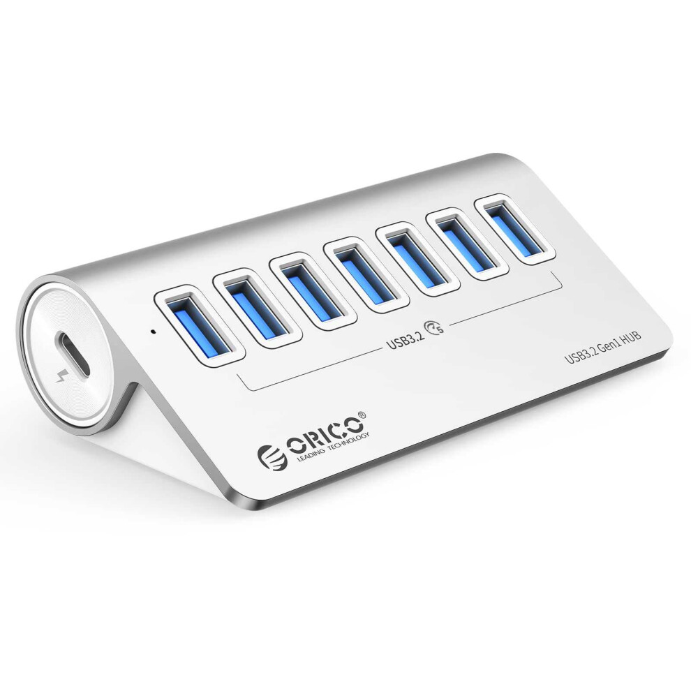 Orico M3u7 Aluminum Alloy 7-Port Usb 3.2 Gen1 5Gbps Hub With 0.5M Cable 766262133428
