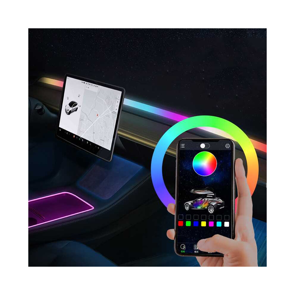 For Tesla Model3/Y Car Dashboard App To Control Colorful Ambient Lights 766262135286