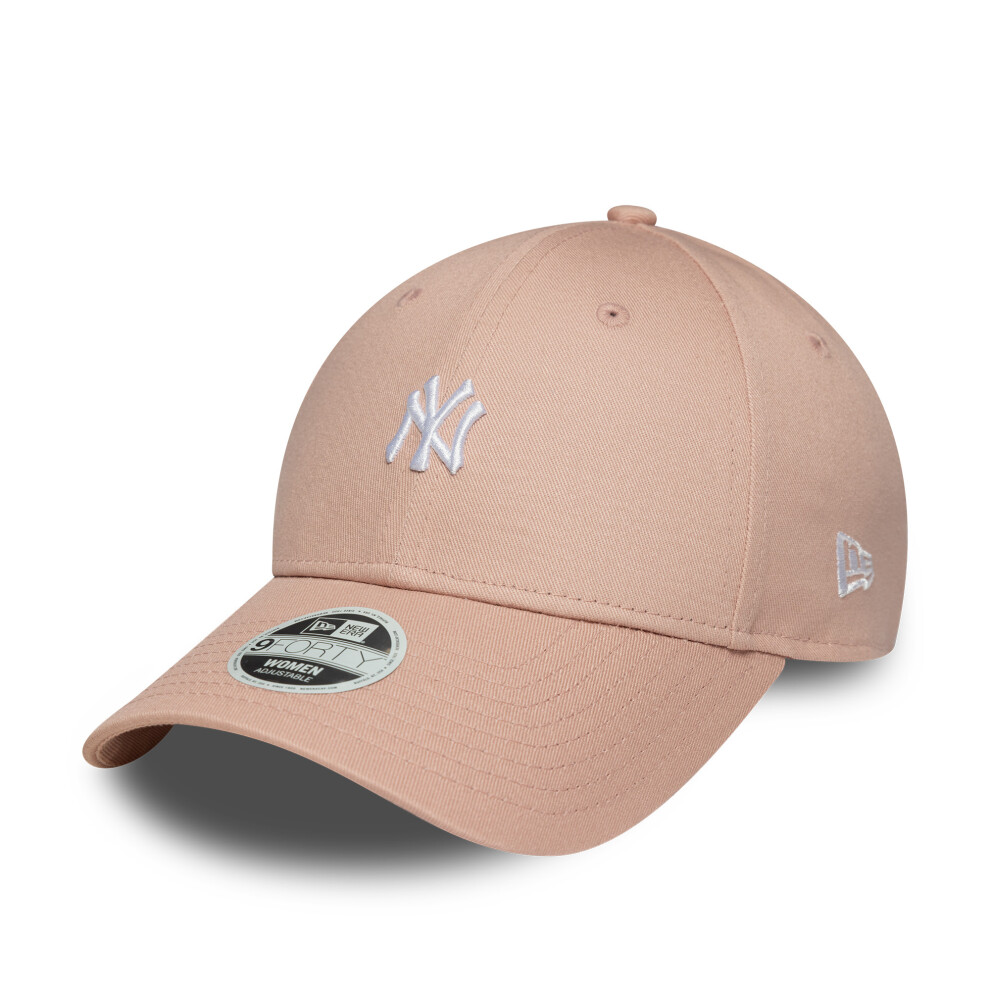 New Era Womans New York Yankees Mini Logo 9Forty Adjustable Cap Pink