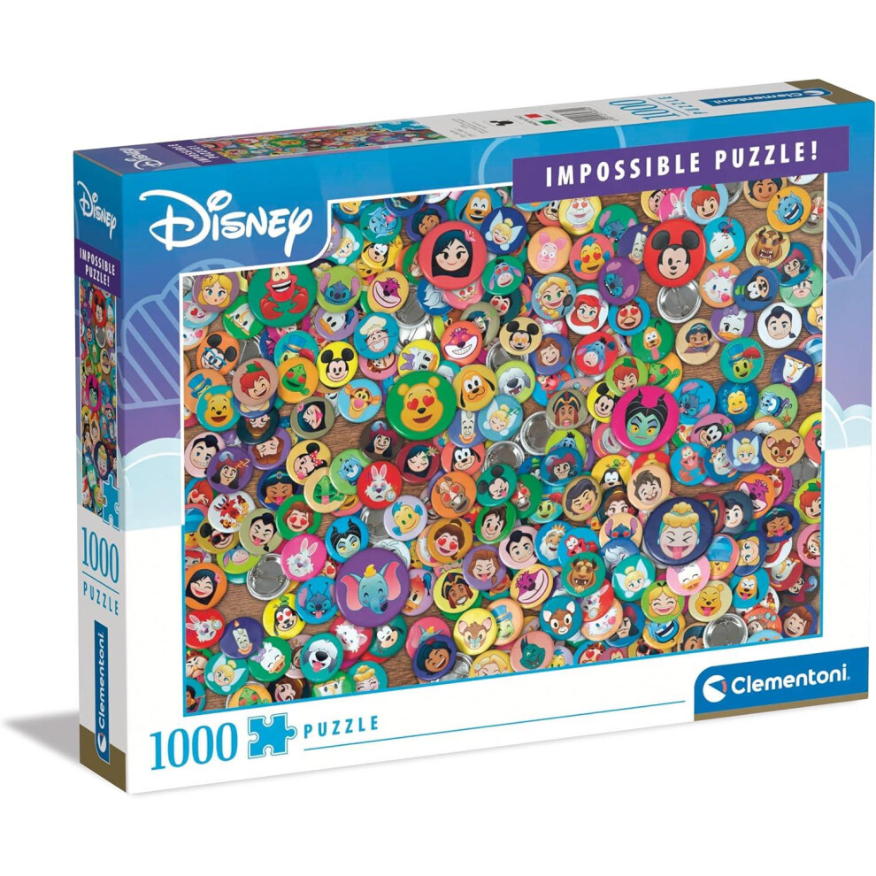 New Clementoni Disney Impossible Jigsaw Puzzle (1000 Pieces) 39830