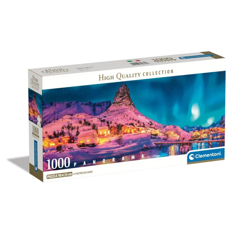 New Clementoni Colourful Night Over Lofoten Islands Panorama Jigsaw Puzzle (1000 Pieces) 39870