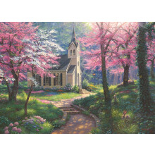 Puzzle Cobble Hill 500 pièces - L'étreinte du printemps - Affiche incluse