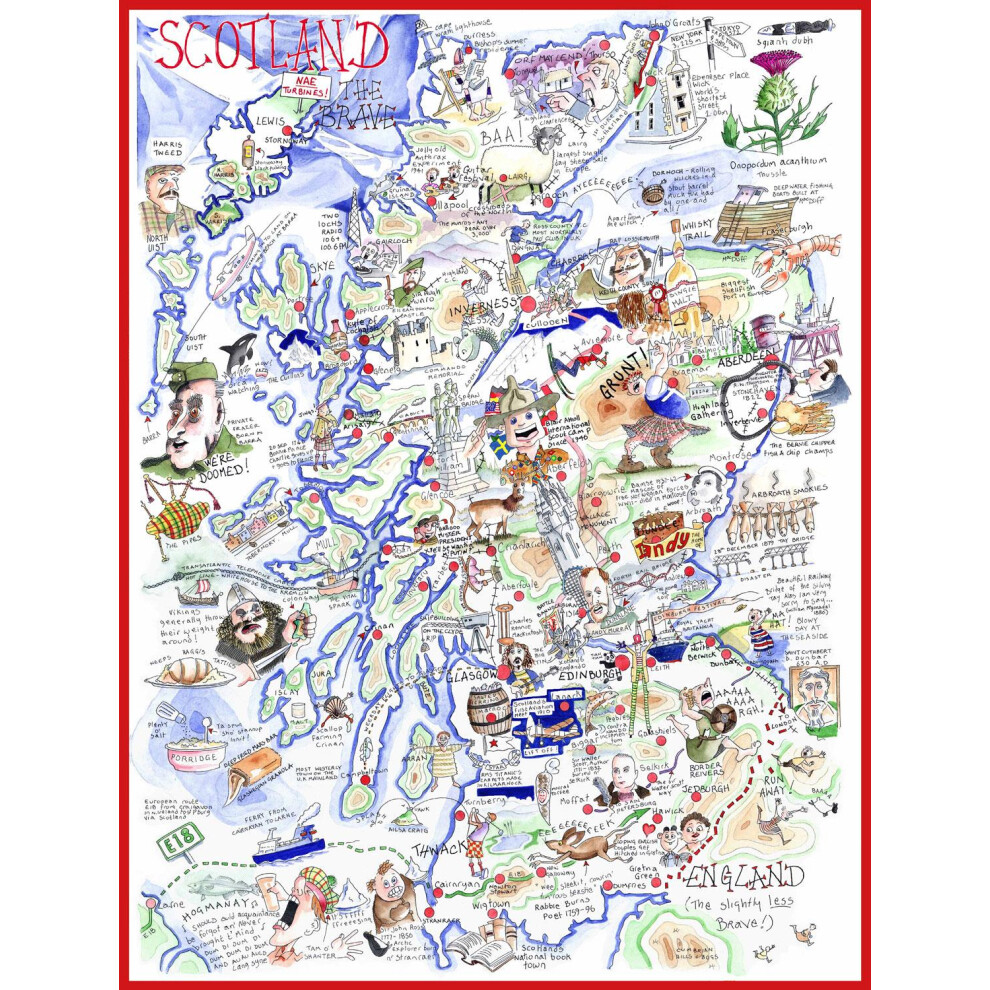 Gibsons Games Map Of Scotland - Tim Bulmer Jigsaw Puzzle (1000 Pieces)