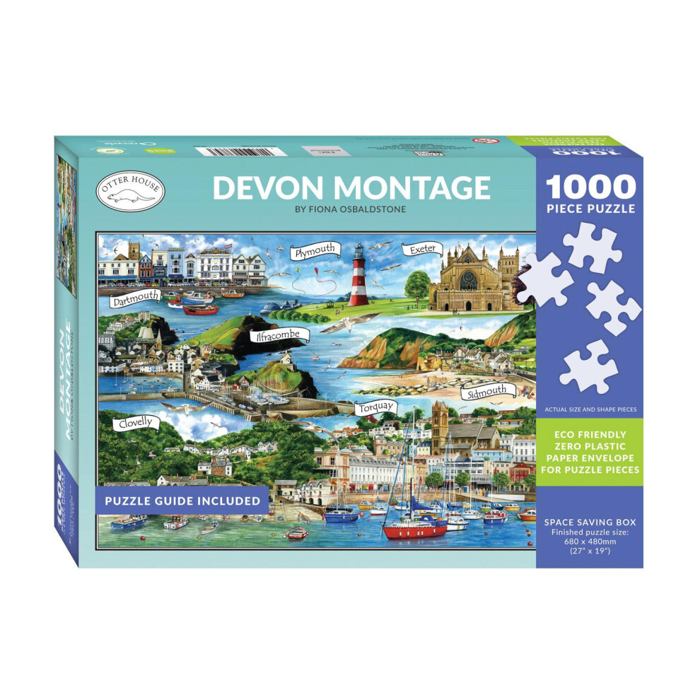 Otter House Devon Montage Jigsaw Puzzle (1000 Pieces)