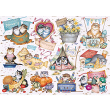 Ravensburger Crazy Cats A Cat's Year (1000 Pieces) - Jigsaw Puzzle