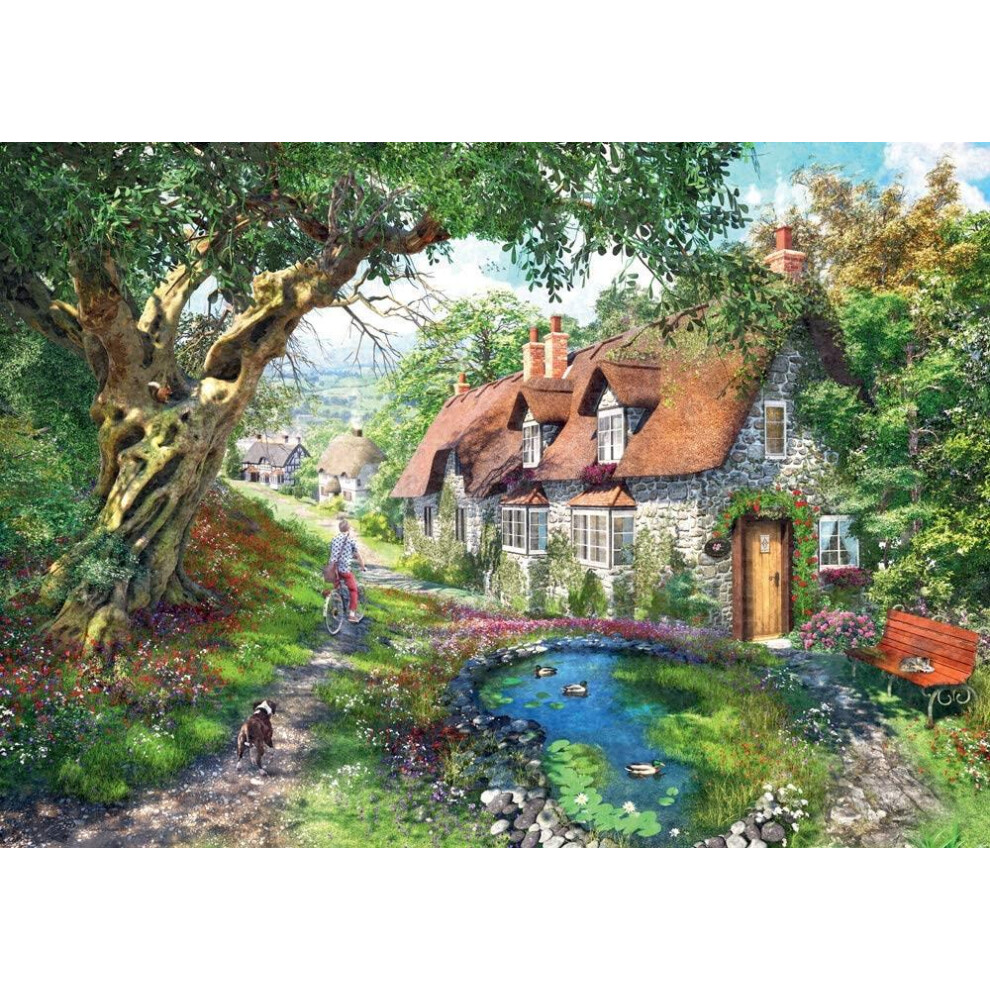 Ravensburger Down The Lane No.1 Flower Hill Lane Jigsaw Puzzle (1000 Pieces)