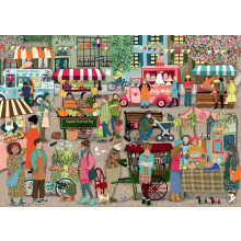 Ravensburger Street Market 1000 Piece Jigsaw Puzzle | Explore Vibrant Market Life | from The Bestselling Puzzle Brand Worldwide | Eco-Friendly Ma