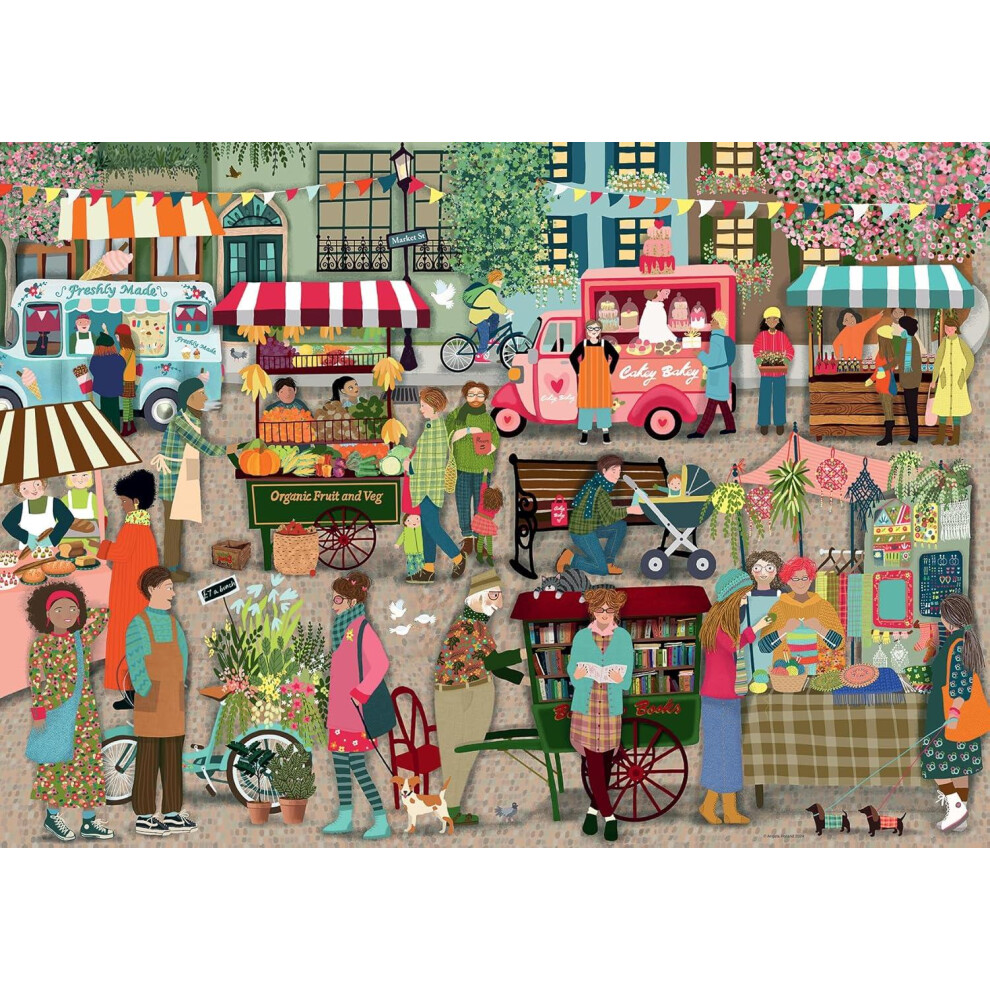 Ravensburger Street Market 1000 Piece Jigsaw Puzzle | Explore Vibrant Market Life | From The Bestselling Puzzle Brand Worldwide | Eco-Friendly Ma