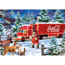 Puzzle Schmidt pelit - 57598 - Coca Cola Joulukamioni, 1000 palan palapeli, Värikäs