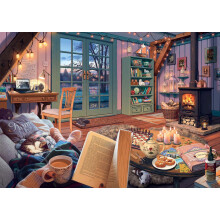 Puzzle 1000 Teile: Die gemütliche Hütte