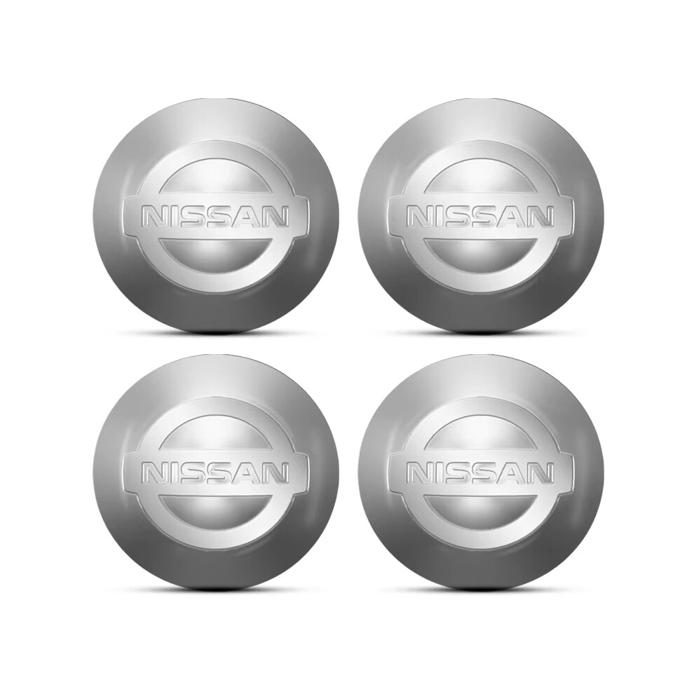 (Nissan ) 4Pcs 56Mm Car Wheel Center Cover Sticker Hub Cap For Nissan Nismo Tiida Teana Gtr 350Z 370Z 240Sx Juke Note Versa Almera X-Trail Silver 6919890236625