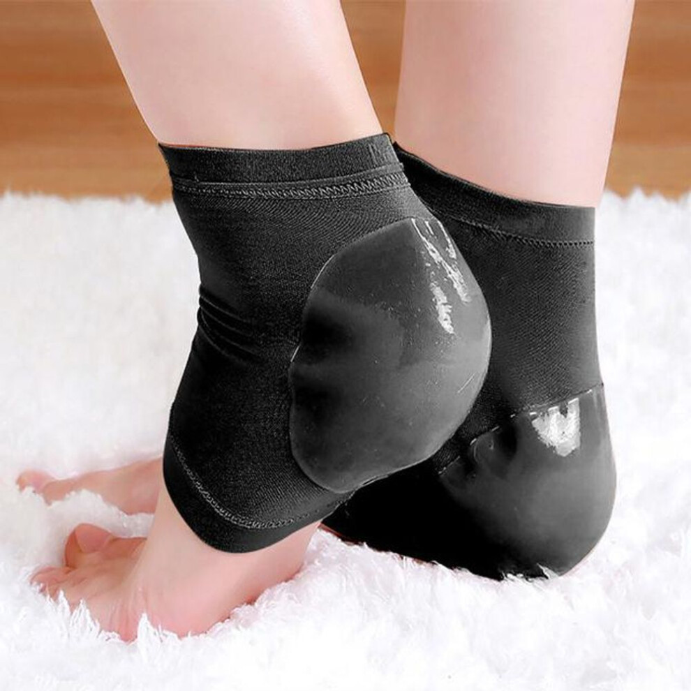 (black) Heel Moisturizing Sleeves 1 Pair Heel Skin Moisturizing Cover Exfoliating Soften Heel Cover Heel Support For Women Men
