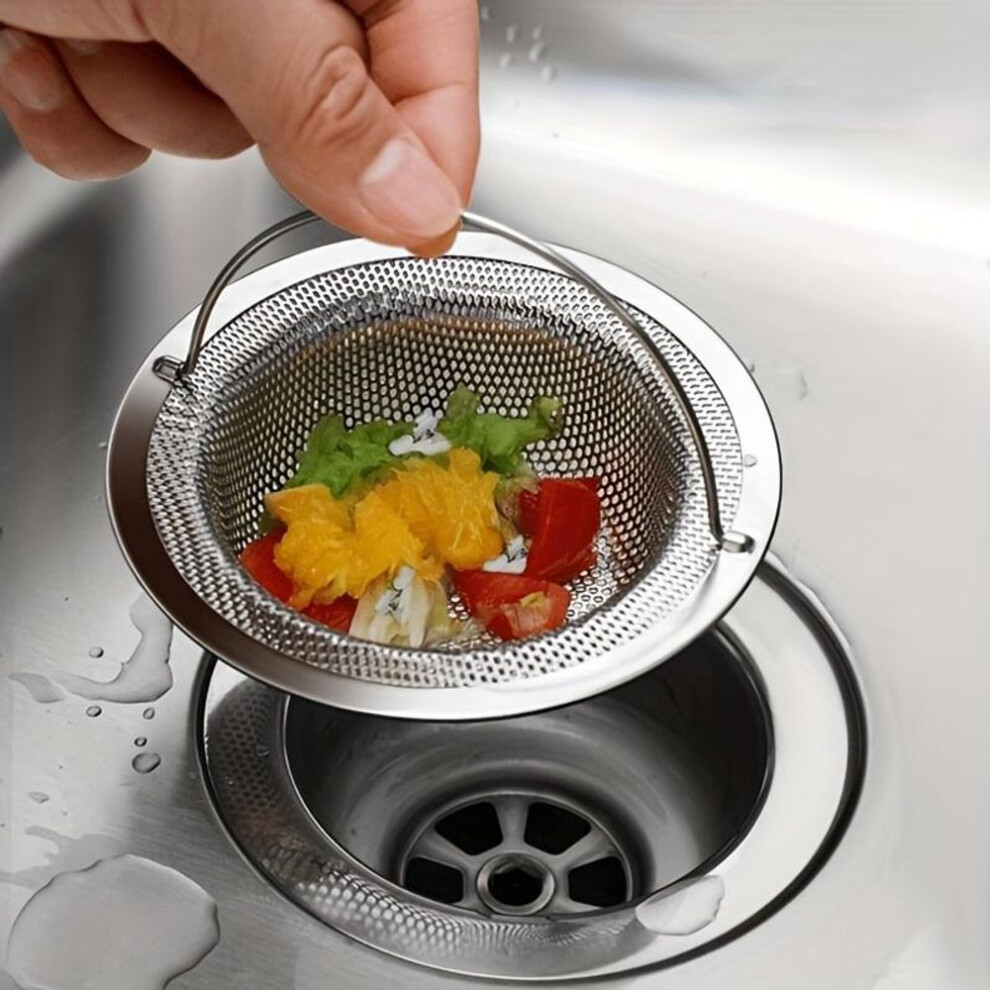 (5pc) Durable Stainless Steel Hair Catcher With Handle - Prevent Clogs In Bathtub, Shower, Sink, And Floor Drain