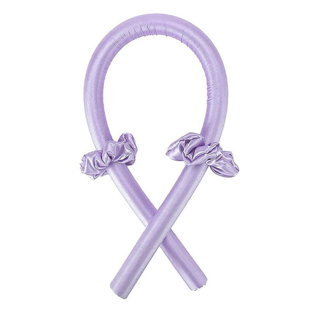 (purple) Hair Rollers Heatless Headband Curling Rod Foam Curler Silk Curling Ribbon Hair Ring Diy Hair Styling Tools Make Hair Curls