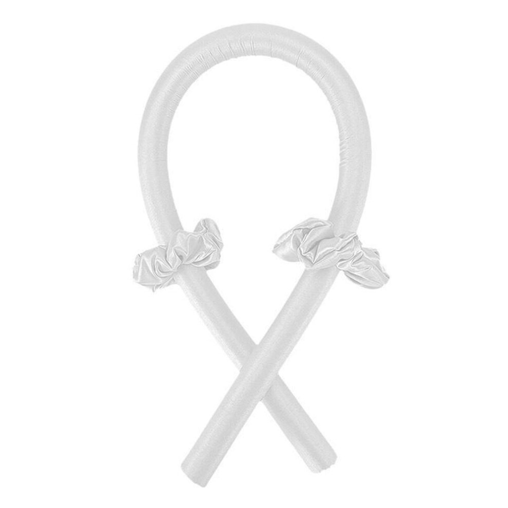(white) Heatless Hair Rollers Headband Curling Rod Foam Curler Silk Curling Ribbon Hair Ring Diy Hair Styling Tools Make Hair Curls