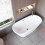 AICA Bathroom Freestanding Double Ended Bath Bathtub 1500x700mm 4