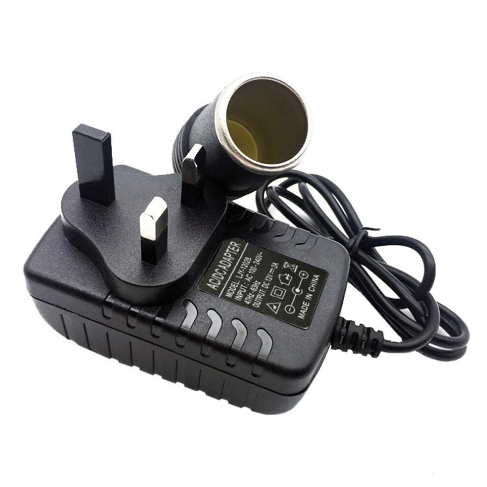 (UK Plug) Household 110-220v Ac To 12v Dc Car Cigarette Lighter Adapter Socket Converter Car Electronics
