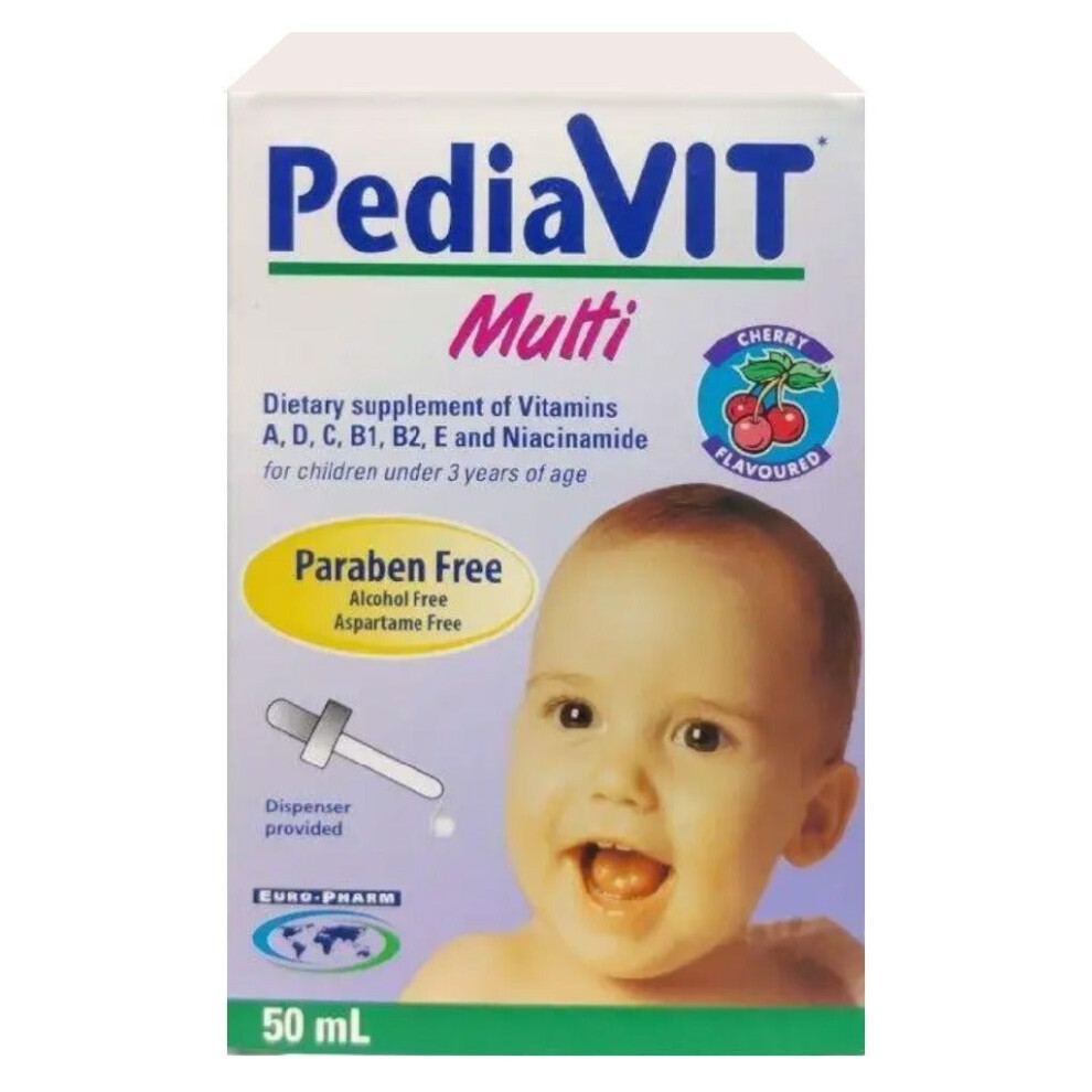 Pediavit Multi Vitamin Oral Solution Complete Children's Vitamin Supplement for Growth & Immunity - 50mL