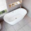 AICA Bathroom Freestanding Double Ended Bath Bathtub 4