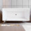 AICA Modern Freestanding Double Ended Bath 1700x800mm 4