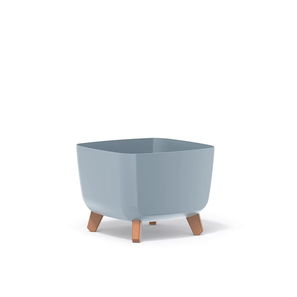 (Light Grey, 30) Square Gracia Planter Flower Pot With Legs Decorative Box