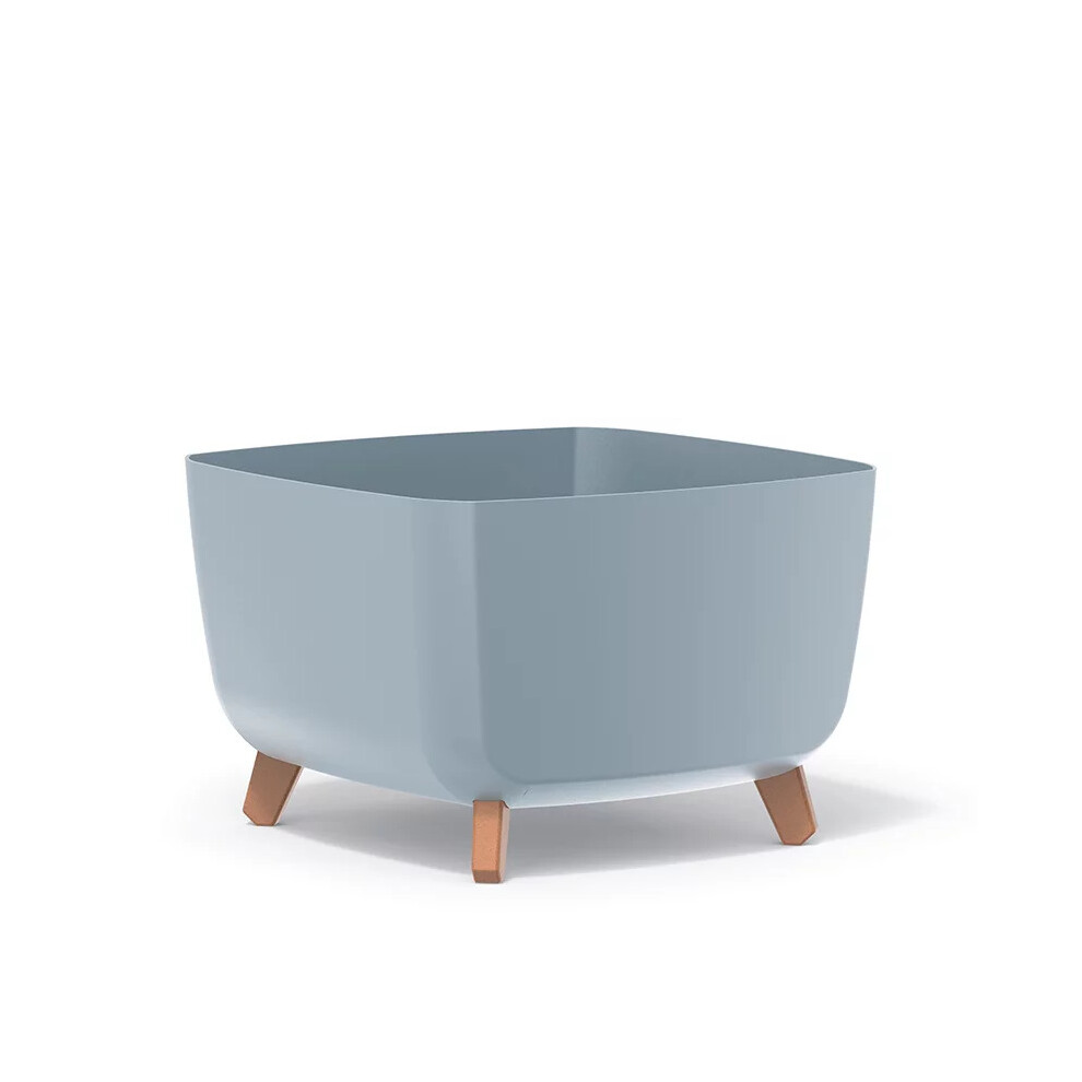 (Light Grey, 40) Square Gracia Planter Flower Pot With Legs Decorative Box
