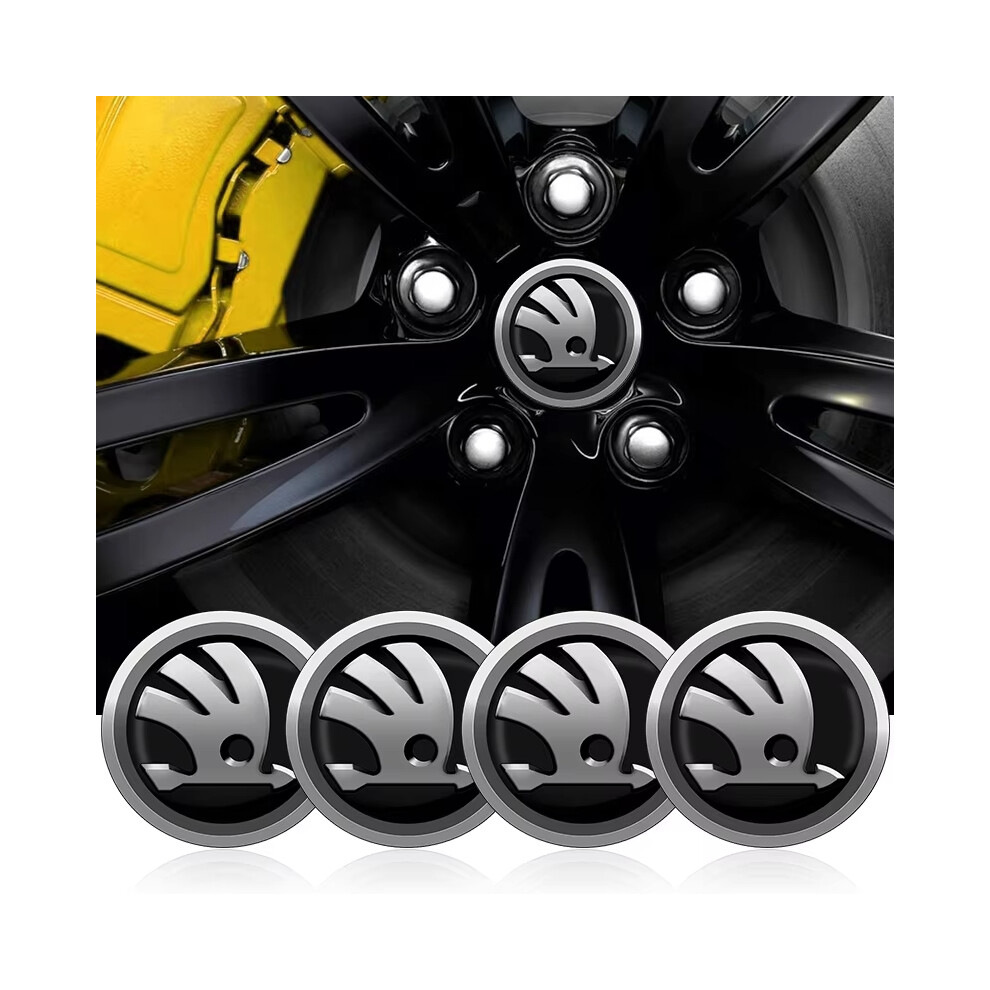 4PCS 56mm Car Badge Wheel Center Cover Stickers Hub Caps Decal For Skoda Octavia Kodiaq Fabia Rapid Superb A5 A7 2 Kamiq Karoq-image-OPC-PFZDYRG-NEW
