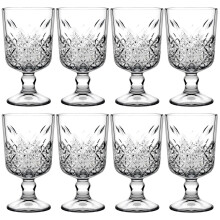 (8) 330ml Glass Stemmed Red Wine Cocktail Goblets Drinking Glasses Set