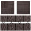 Living And Home (Dark Brown) 11Pcs Wood Grain Interlocking Deck Tiles Set 6