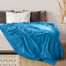 (Super King Blanket Fleece Throw, Teal Blanket Mink Throw Fleece) Soft Warm Fleece Blanket Bed Sofa Couch Throw UK