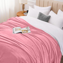 (King Blanket Fleece Throw, Pink Blanket Mink Throw Fleece) Soft Warm Fleece Blanket Bed Sofa Couch Throw UK
