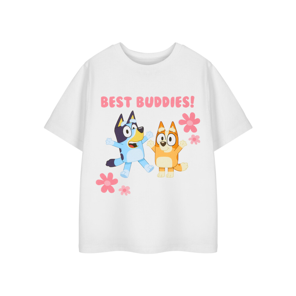 (18-24 Months) Bluey Short Sleeved T-Shirt (Girls White)