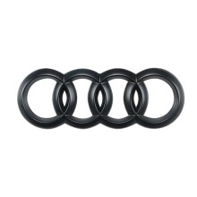 (Matte Black, Front 285mm) 4 Rings Logo Audi Emblem Car Front Grill Badge Rear Trunk Sticker For Audi A1 A3 A4 A5 A6 A7 A8 TT RS S 3 4 5 6 7 8 Accessories