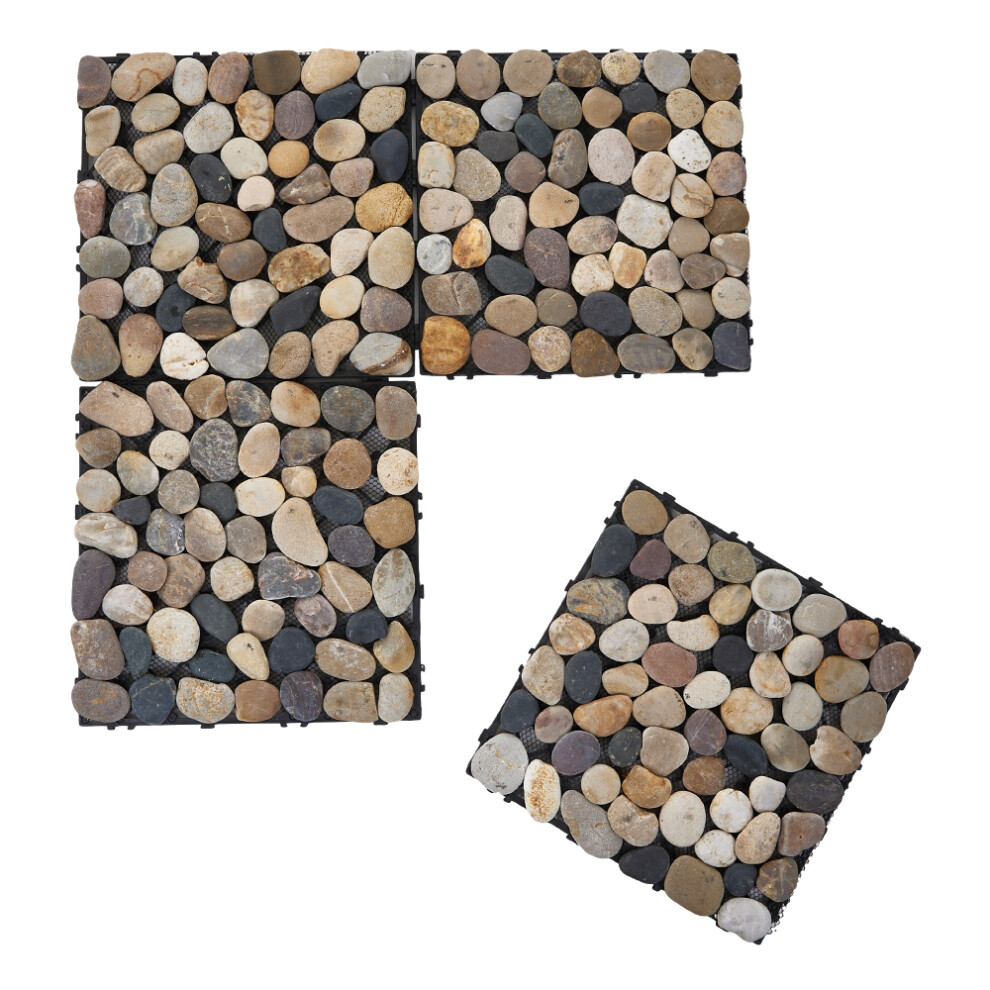 (#3) 6 Pcs Interlocking Stone Deck Tiles