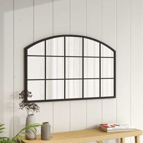 Living And Home Arched Wall Mirror for Decor Modern Black Framed Wall Mirror 1