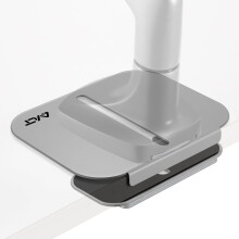 AVLT Justerbar forst?rkningspladebeslagsbeslag til skr?belig bordplade - Underst?tter Monitor Stand med C -klemme eller Grommet installation - Gr