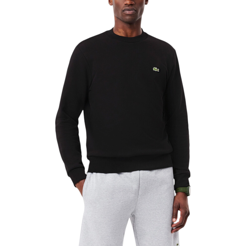 Lacoste (, M) Mens Fleece Sweatshirt Knitted Jumper Black