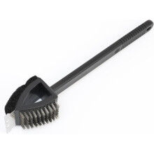 3-in-1 BBQ Grill Cleaning Brush Heavy-Duty Long Handle Grates Cleaner
