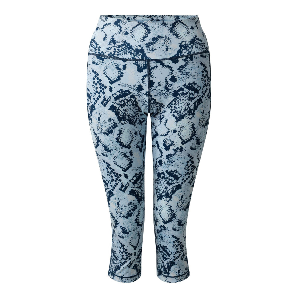 (10 UK, Blue) Regatta Womens/Ladies Influential II Snake Print 3/4 Length Leggings