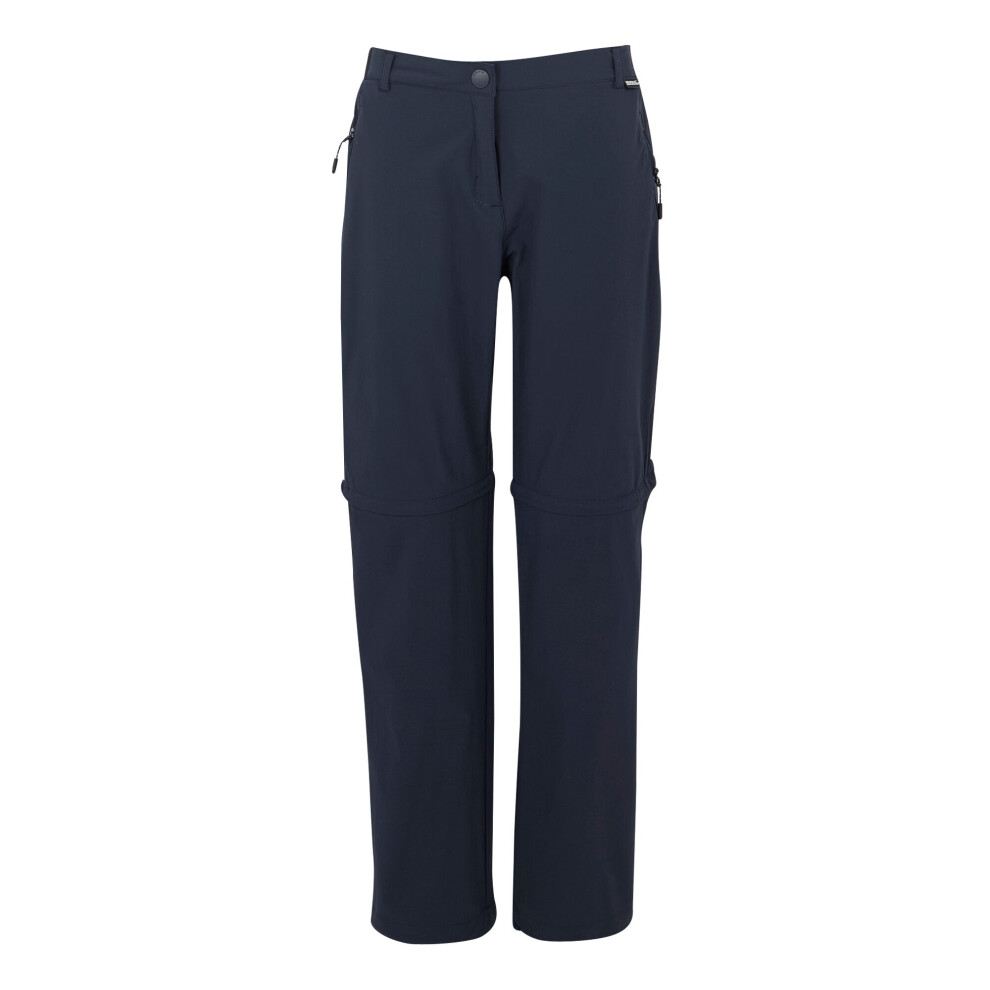 (12 UK R, Navy) Regatta Womens/Ladies Travel Light II Packaway Hiking Trousers