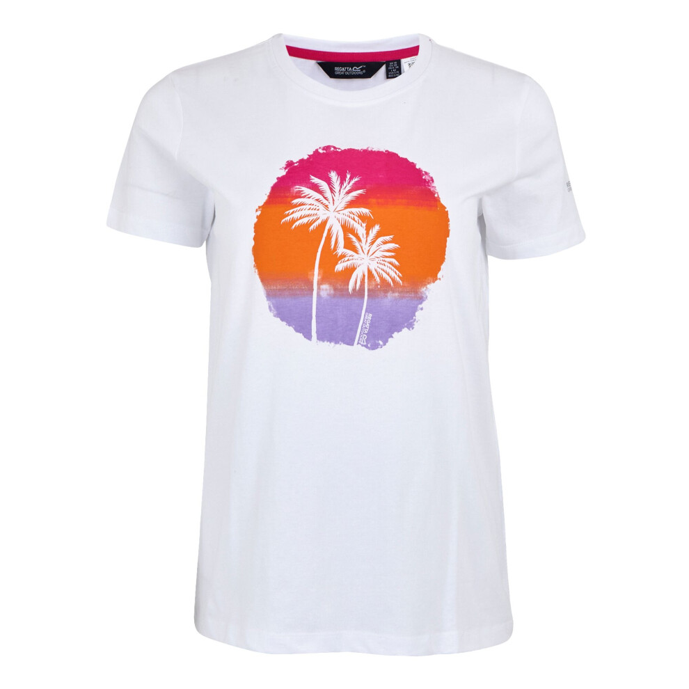 (18 UK, White) Regatta Womens/Ladies Palm Tree T-Shirt