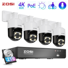 ZOSI PoE CCTV Camera System 5MP PTZ Security Camera Color Night Vision