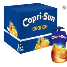Capri-Sun Orange Big Pouch 15x330ml - Resealable On-the-Go Hydration, Vegan, Gluten Free, Lactose Free, No Preservatives, Made with Spring Water