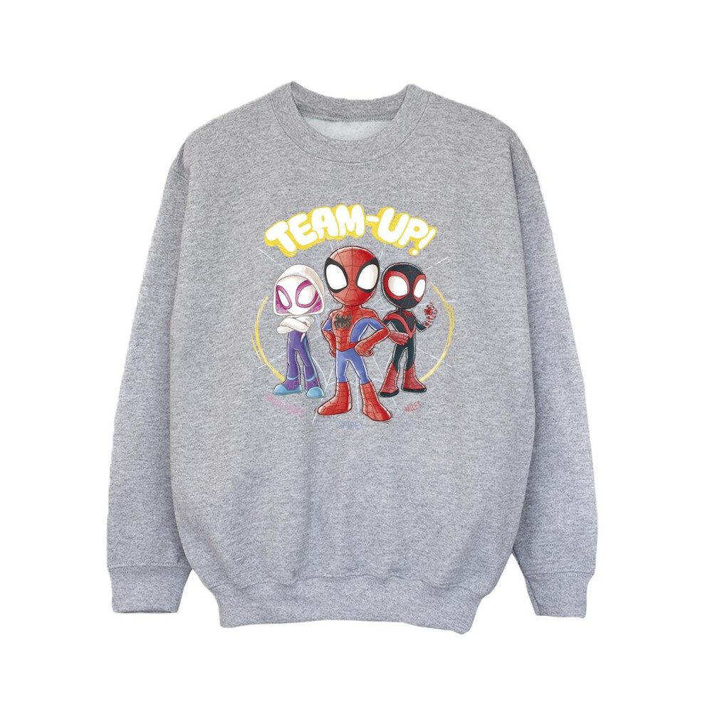 (5-6 Years, Sports Grey) Marvel Girls Spidey And His Amazing Friends Sketch Sweatshirt